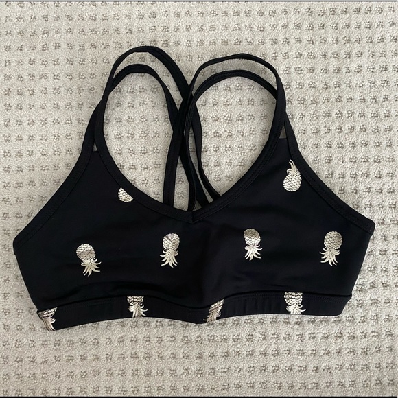 Beyond Yoga Gold Pineapple Sports Bra - Picture 2 of 3